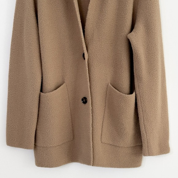 Ann Taylor Women's Size XL Camel Brown Long Sleeve Sweater Blazer Jacket NWOT - Picture 5 of 14